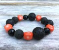 Armbnd, orangerd/sort